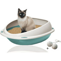 Produktbild von Rohrschneider Shuttle Katzentoilette mit Spielkugel 2er-Set Rosa Kunststoff