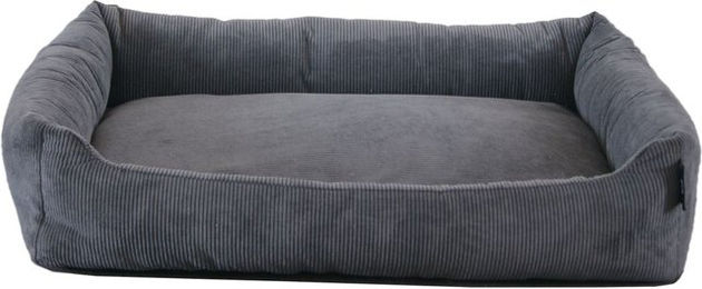 Rohrschneider Tierbett Corvin Hundebett und Katzenbett aus Cordstoff in Anthrazit 15 x 49 x 70 cm – Bild 1 von 5