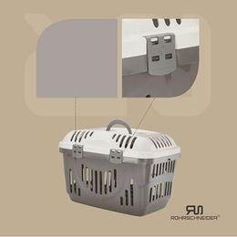 Rohrschneider Transportbox für Katzen Größe L Grau aus Kunststoff – Bild 1 von 4