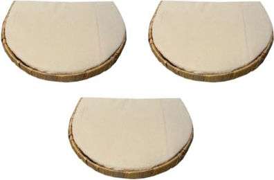 Rohrschneider Wandliege halbrund 3er Set aus Baumwolle in Beige – Bild 1 von 1
