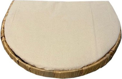 Produktbild von Rohrschneider Wandliege halbrund aus Baumwolle beige 3er Set
