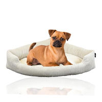 Produktbild von Rohrschneider XXL Eck-Hundebett aus Cord für große Hunde in Größe L