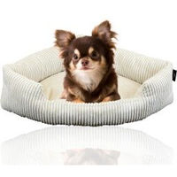 Produktbild von Rohrschneider XXL Eck-Hundebett für große Hunde aus Cord in Grau Größe M