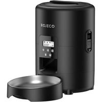Produktbild von Rojeco Automatischer Futterspender für Katzen und Hunde mit Edelstahl Komponente in Schwarz