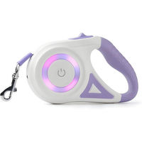Produktbild von ROJECO Hundeleine mit LED-Beleuchtung und integrierter Taschenlampe aus Nylon