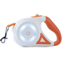 Produktbild von Rojeco Hundeleine mit LED-Beleuchtung und integrierter Taschenlampe aus Nylon mit Touch-Bedienung - 5 m