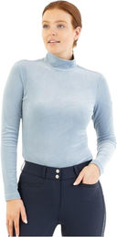 Rollkragenpullover Damen Jeanine Ashley Blue Samt XXL – Bild 1 von 1