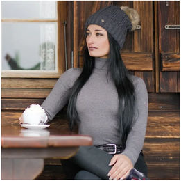 Produktbild von Rollkragenpullover Nastola Flags&Cup für Damen in Grau Größe XL