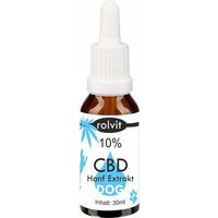 Produktbild von Rolvit CBD Öl für Hunde mit 10% CBD Anteil und MCT Öl 30ml
