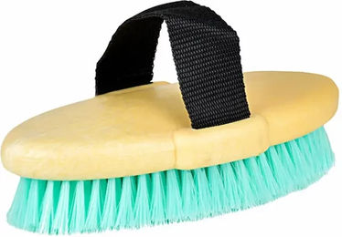 Roma Brights Körperbürste für Pferde aus Nylon in Türkis – Bild 1 von 2