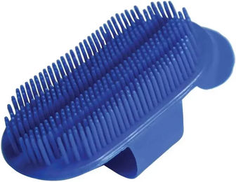 Roma Curry Comb Pferdebürste aus Kunststoff Blau Größe L – Bild 1 von 2