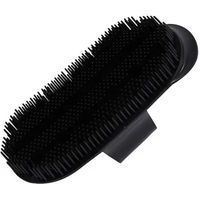 Produktbild von Roma Curry Comb Pferdebürste aus Kunststoff Schwarz Größe L