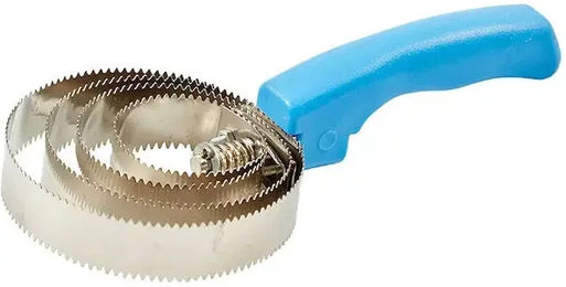 Roma Curry Comb Pferdestriegel aus Kunststoff in Blau und Türkis – Bild 1 von 2