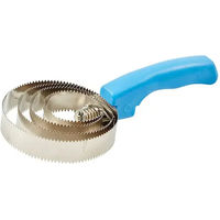 Produktbild von Roma Curry Comb Pferdestriegel aus Kunststoff in Blau und Türkis