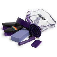 Produktbild von Roma Cylinder Pferdepflege-Set 9-teilig in Violett