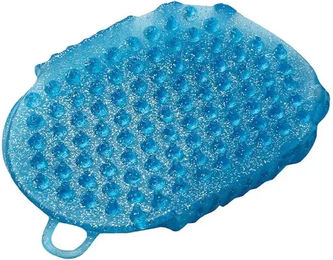 Produktbild von Roma Doppelseitige Massage-Handschuhe für Pferde aus Gummi Blau
