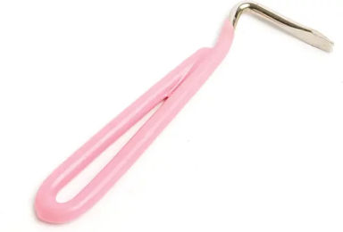 Produktbild von Roma Hufkratzer für Pferde aus Edelstahl mit Vinyl-Griff in Rosa Einheitsgröße