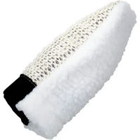 Produktbild von Roma Massagehandschuh für Pferde aus Sisal mit Fleece-Rücken in Natur und Weiß