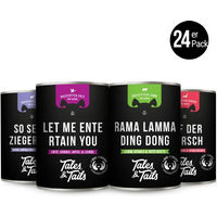 Produktbild von Roma Nassfutter Mixpaket 4er Pack mit Ente Hirsch Lamm und Ziege getreidefrei und ohne Zucker