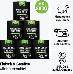Produktbild von Roma Rama Lamma Ding Dong Hundefutter Lamm Hypoallergen Sensitive Dose