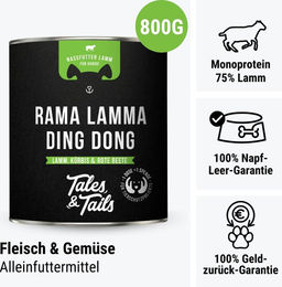 Produktbild von Roma Rama Lamma Ding Dong Hypoallergenes Sensitive Lamm Nassfutter Dose