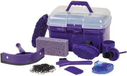 Roma Ultimate Grooming-Set mit Kunststoff-Aufbewahrungsbox in Lila – Bild 1 von 2