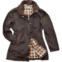 Produktbild von Romneys Damen Wachsjacke New Ashdown braun wasserdicht aus Baumwolle Größe XS