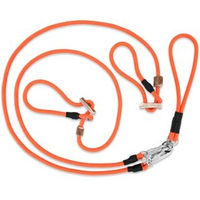 Produktbild von ROMNEYS Doppel-Moxonleine Durham für zwei Hunde, wasserabweisende Hundeleine aus Seil, 130 cm, Orange