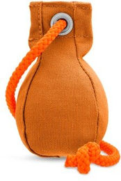 Romneys Dummy Ball Hundespielzeug aus Stoff in Orange 150g – Bild 1 von 8