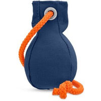 Produktbild von Romneys Dummy Ball Hundespielzeug aus Stoff mit Wurfseil Blau 150g