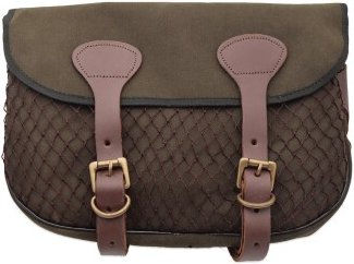 ROMNEYS Dummytasche Classic aus Leder in Grün und Braun 35 x 28 cm – Bild 1 von 3