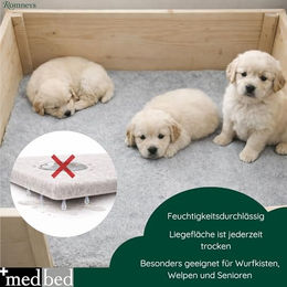 ROMNEYS Hundedecke Grau 70 x 100 cm aus Polyester feuchtigkeitsdurchlässig und antiallergen - 1 Stk. – Bild 1 von 5