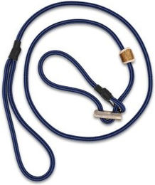 ROMNEYS Moxonleine Durham Hundeleine mit Hirschhorn-Zugstopp Blau 130 cm – Bild 1 von 5