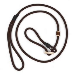 Romneys Moxonleine Durham Hundeleine mit Hirschhorn-Zugstopp Braun 130 cm – Bild 1 von 5