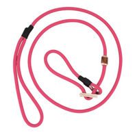 Produktbild von Romneys Moxonleine Durham Hundeleine mit Hirschhorn-Zugstopp Rosa 130 cm