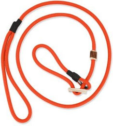 ROMNEYS Moxonleine Durham Hundeleine mit Zugbegrenzung aus Seil in Orange 1 m – Bild 1 von 2