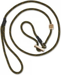 ROMNEYS Moxonleine Durham Strong Hundeleine und Halsband in einem mit Zugstopp 130 cm Oliv – Bild 1 von 1