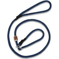Produktbild von ROMNEYS Moxonleine Melrose 2-in-1 Hundeleine mit Zugstopp Blau 130 cm
