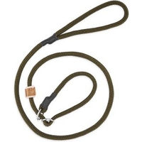 Produktbild von ROMNEYS Moxonleine Melrose Hundeleine 2-in-1 mit Zugstopp Oliv 130 cm
