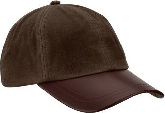 ROMNEYS Wachscap aus Baumwolle mit Lederschirm in Braun wasserabweisend Unisex – Bild 1 von 2