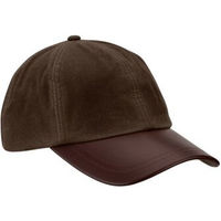 Produktbild von ROMNEYS Wachscap aus Baumwolle mit Lederschirm in Braun wasserabweisend Unisex