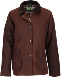 ROMNEYS Wachsjacke London Ladies Braun Baumwolle Wasserabweisend Größe S – Bild 1 von 3