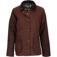Produktbild von ROMNEYS Wachsjacke London Ladies Braun Baumwolle Wasserabweisend Größe S