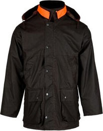 ROMNEYS Wachsjacke New England Jager aus Baumwolle wasserdicht braun Größe S – Bild 1 von 3