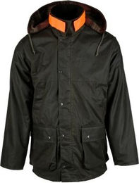 ROMNEYS Wachsjacke New England Jäger aus Baumwolle wasserdicht oliv Größe L – Bild 1 von 3