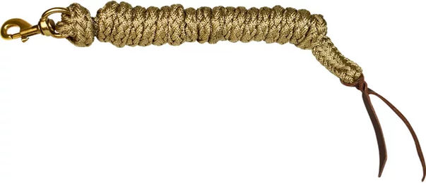 Produktbild von Ronzon Legend Abnehmbare Longierleine aus Leder in Beige mit Goldfarbenen Elementen