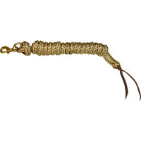 Produktbild von Ronzon Legend Abnehmbare Longierleine aus Leder in Beige mit Goldfarbenen Elementen
