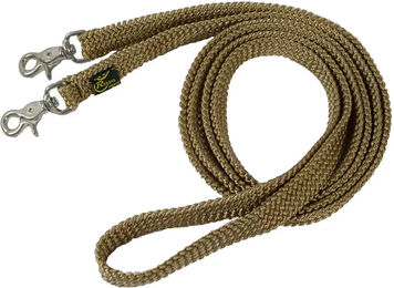 Produktbild von Ronzon Legend Flache Polytresse Zügel für Pferde aus Polyester in Beige oder Braun