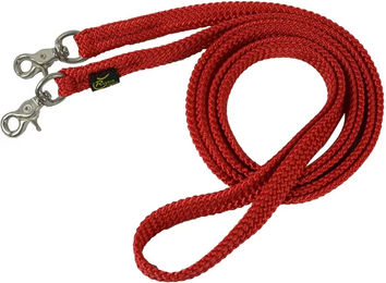 Produktbild von Ronzon Legend Flache Polytresse Zügel für Pferde aus Polyester in Rot