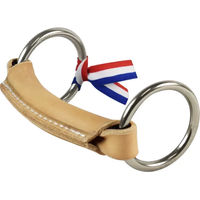 Produktbild von Ronzon Legend Gebiss 2 Ringe rund aus Leder für Pferde in Beige